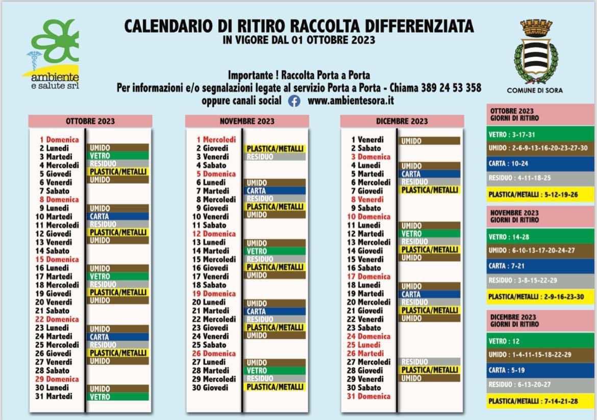 Dal 1° gennaio cambia la raccolta differenziata